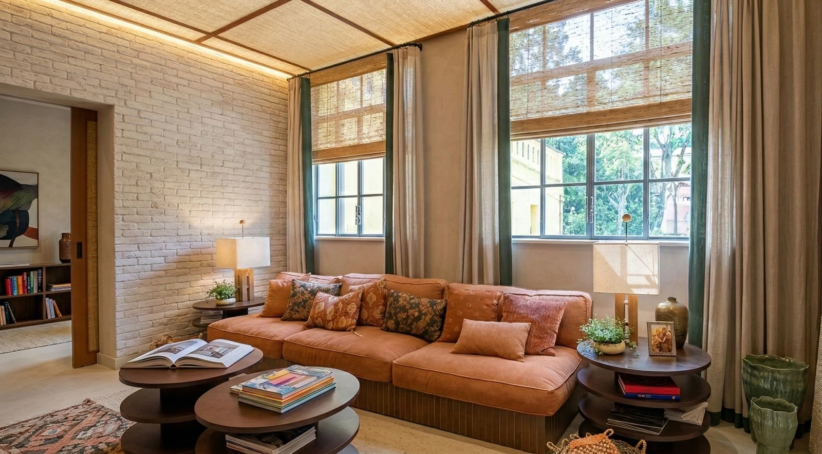 Cortina blackout com tecido